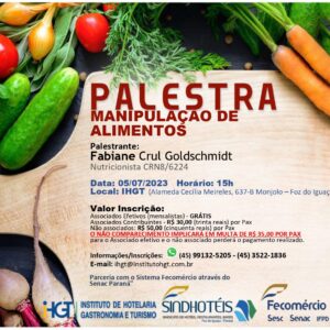 Palestra Manipulação de Alimentos – 05.07.2023